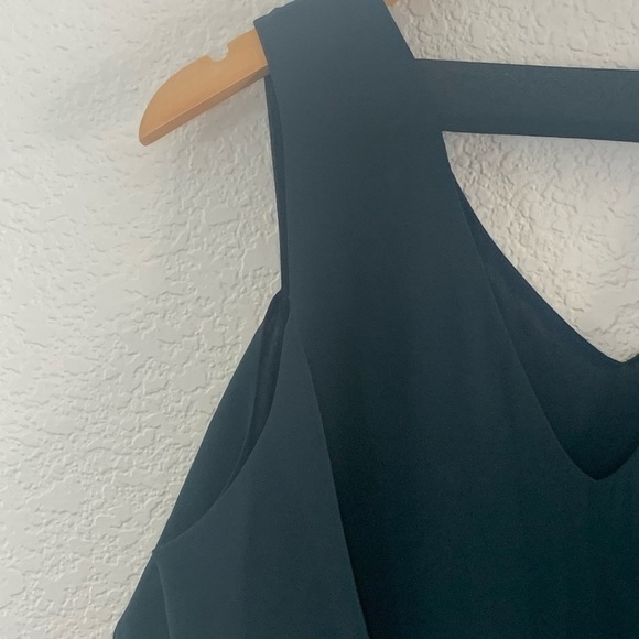 Naked Zebra | Black off shoulder tank blouse light and airy size small - Picture 7 of 8